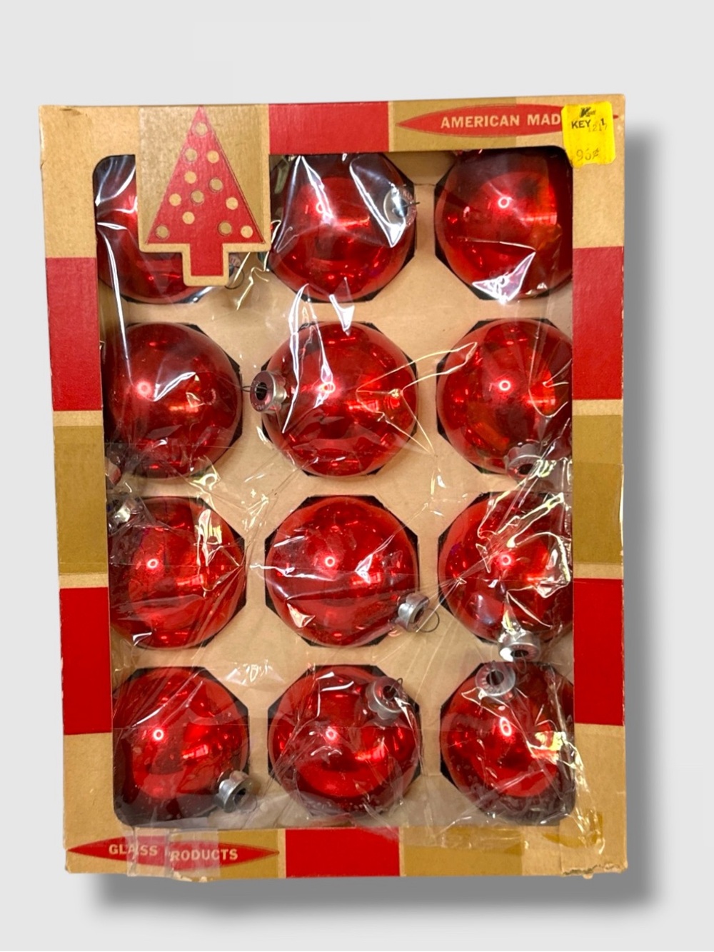 BOX OF VINTAGE COBY ORNAMENTS ORIGINAL BOX OF 12